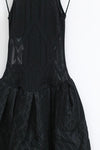 mame kurogouchi knitted traditional pattern and jacquard dress MM22SS DR029 black